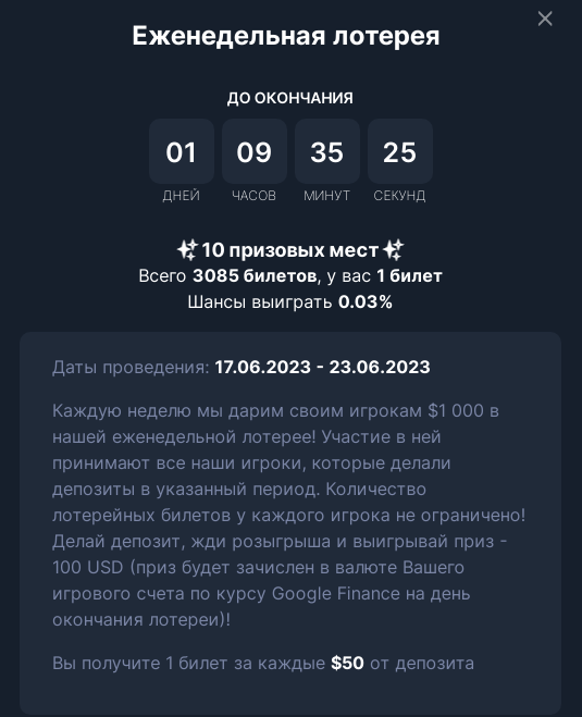 Vodka bet лотерея