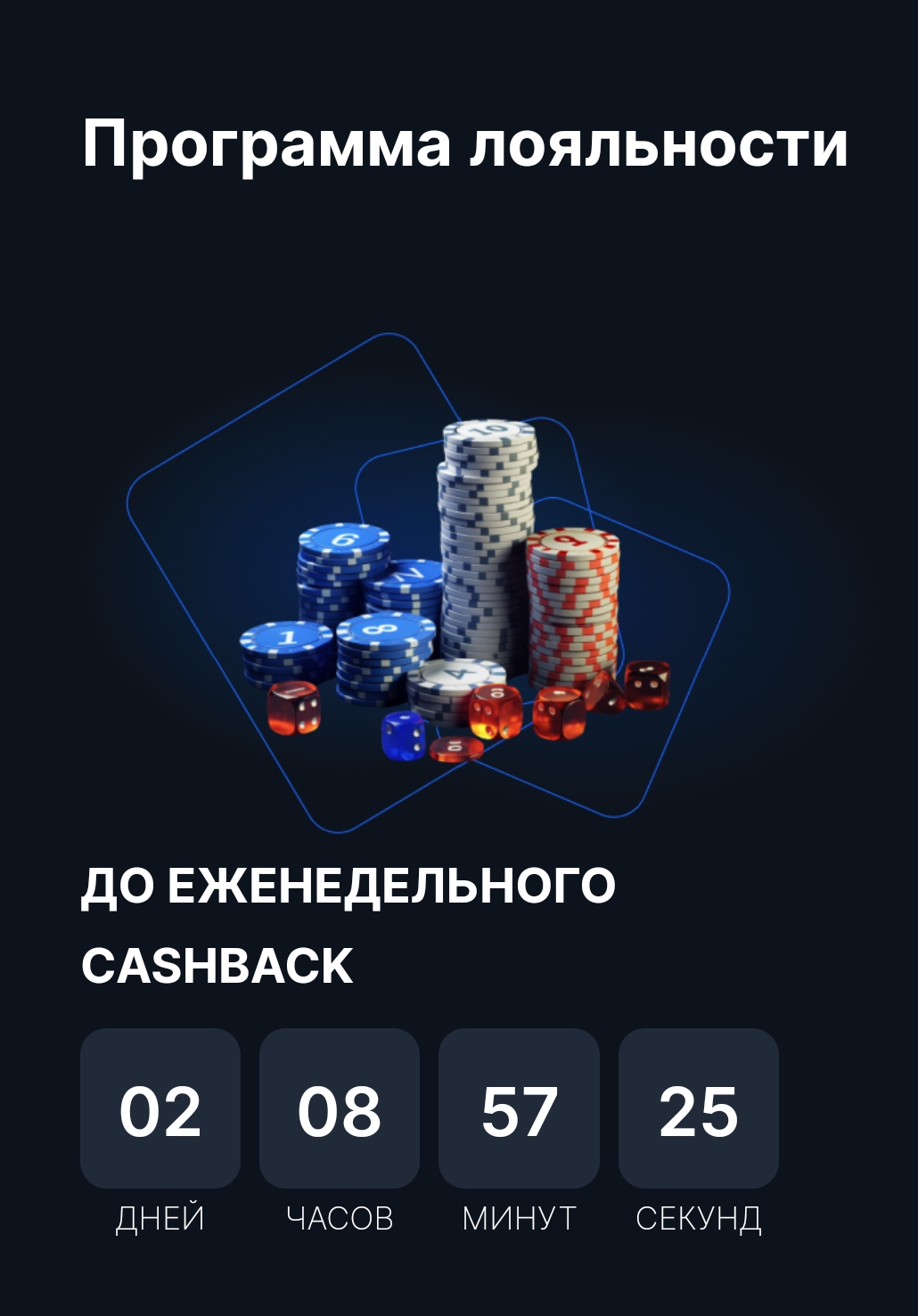 Еженедельный кешбек + водка бэт казино